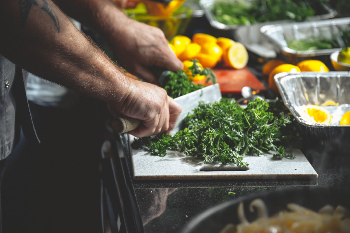 Professional Chef Preparing Healthy Meal